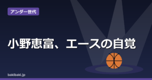 小野恵富、3×3代表でエースの自覚と下剋上狙う