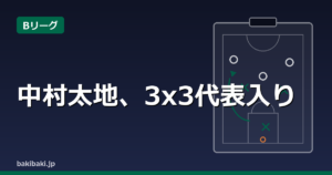 島根・中村太地、3x3代表「Team TOKYO 2026」出場